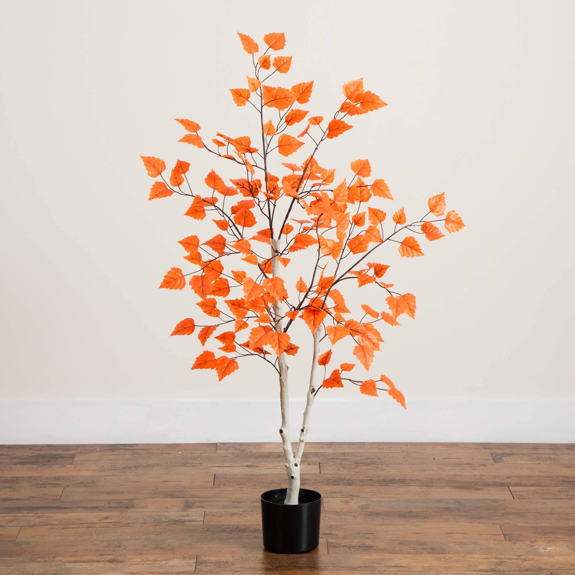 4ft. Autumn Paper Birch Artificial Fall Tree